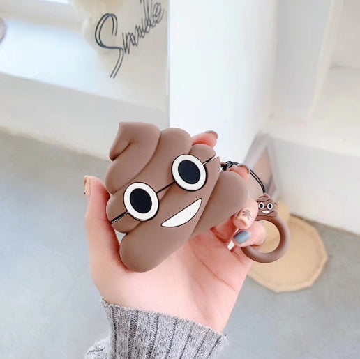 Compatible with Apple, Poop Pattern Soft Silicone Protective AirPods Cover Compatible with Apple, Poop Pattern Soft Silicone Protective AirPods Cover